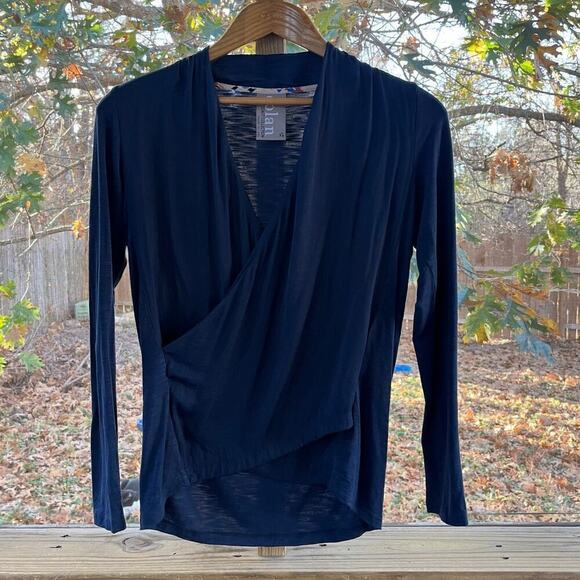 dolan Tops - Anthropologie Dolan Women's Blue Wrap Front Top Size XS